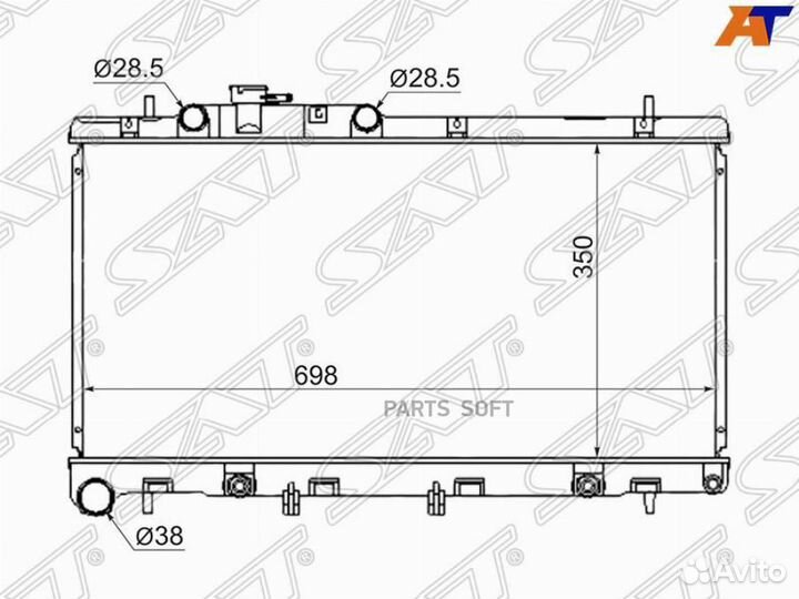 Радиатор охлаждения Субару Легаси EZ30 99-03