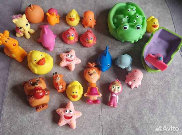 Конструктор + игрушки для купания
