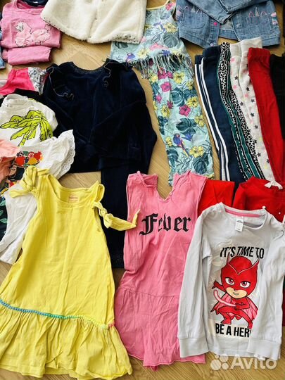 Пакет вещей 116 на девочку Zara, H&M, C&A и тп