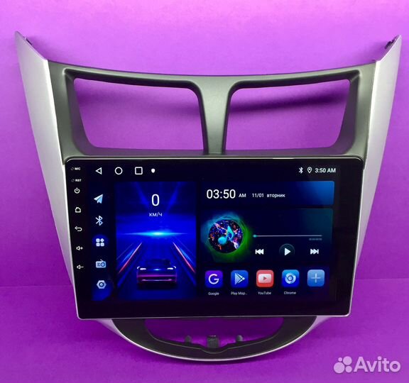 Магнитола на Hyundai Solaris 4/32GB
