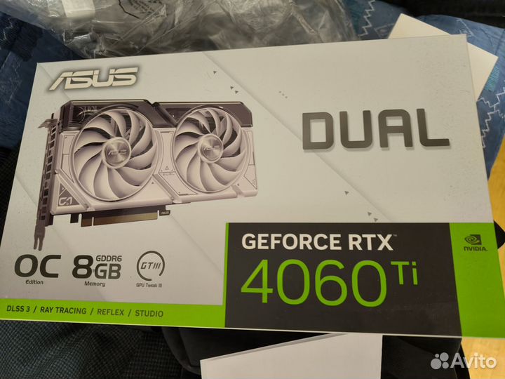 Видеокарта asus GeForce RTX 4060 Ti Dual White