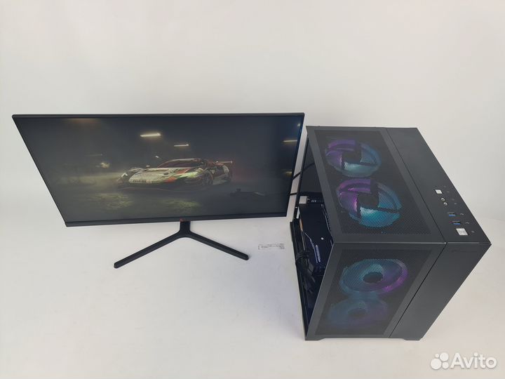 Игровой пк Ryzen 5 5600 c IPS монитором