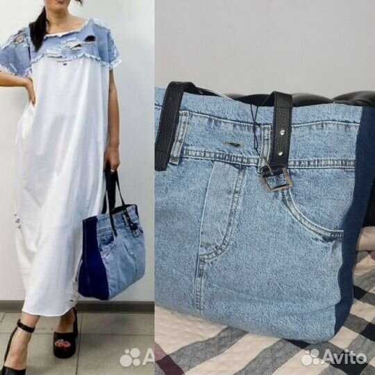 Сумка джинсовая н4
