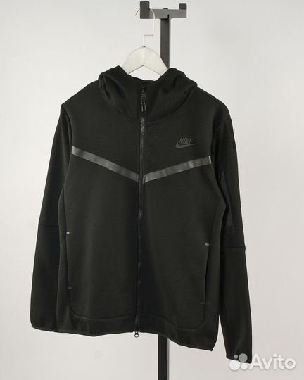 Зип худи nike tech fleece черна