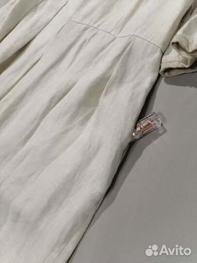 Льняное платье Австрия винтаж с карманами лён