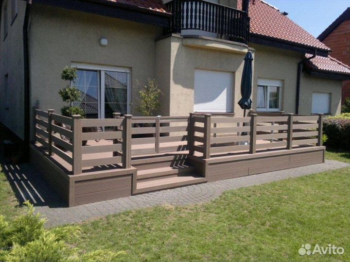 Террасная доска дпк. Ограждения дпк
