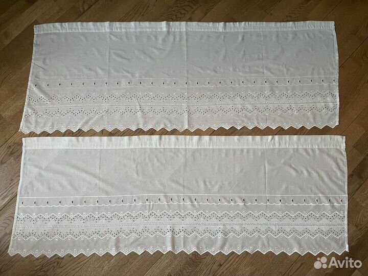 Шторы короткие с шитьем