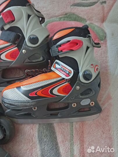 Роликовые коньки раздвижные 2 в 1