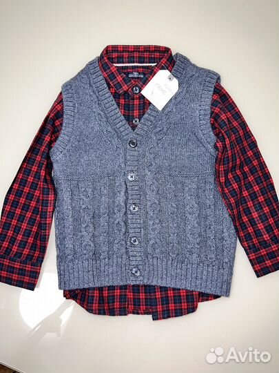 Свитер с жилеткой next 98 новые