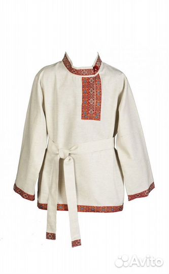 Рубашка из льна косоворотка