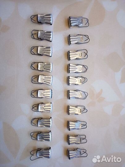 Зажим для штор крокодил алюминиевый СССР 20 шт