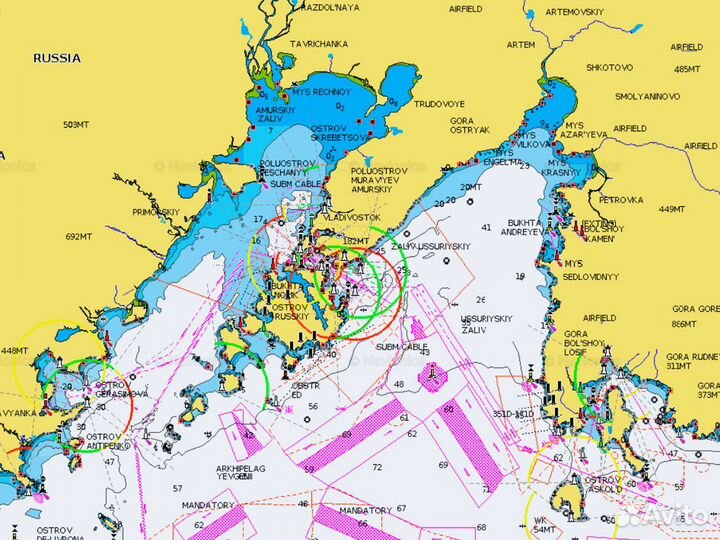 Залив Петра Великого глубины Navionics AE011L/35XG