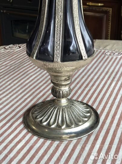 Ваза с синим стеклом, Grande Arredo. Италия