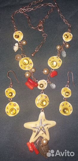 Колье,серьги, бижутерия, винтаж