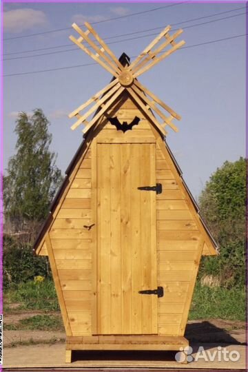 Дачный туалет с декором и установкой эзу 524