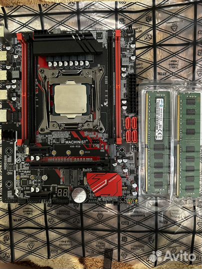 Комплект machinist x99-rs9 v2 + 2620v3 + 16гб