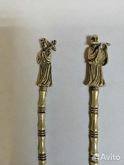 Винтаж. Тибетское серебро 4 ложечки, вес 70 г