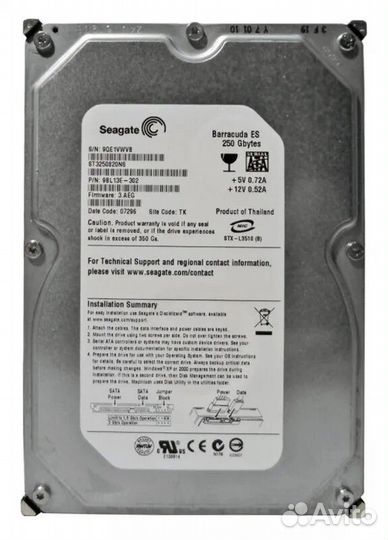 Жесткие диски 250гб