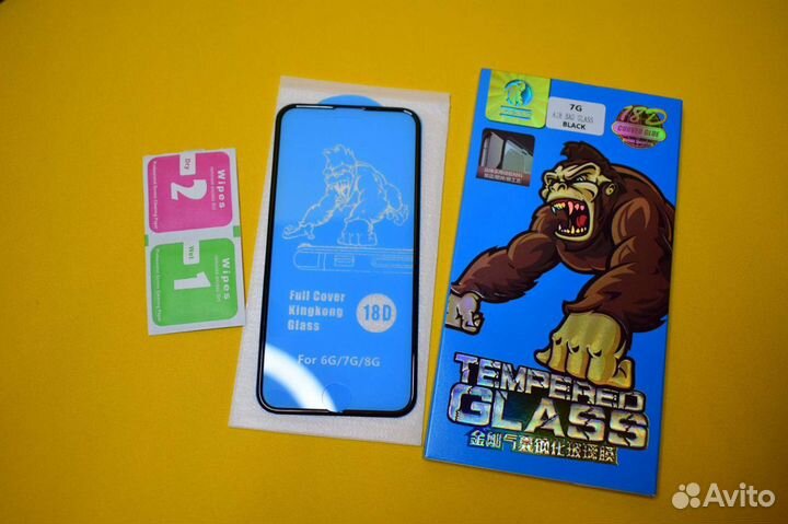 Защитное стекло KingKong с усиленными краями на iP