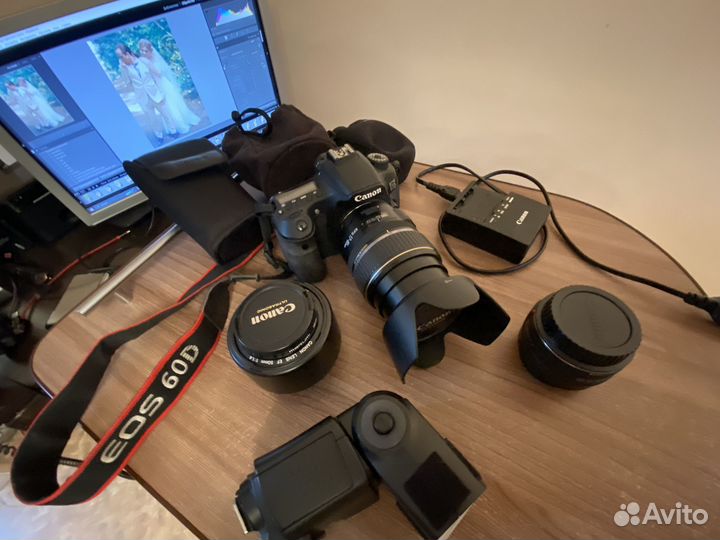 Canon EOS 60D + 3 объективна