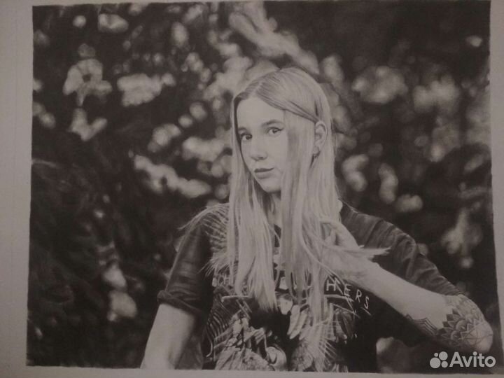 Портрет по фото карандашом