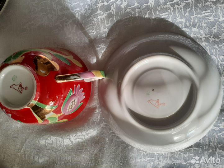 Чайный сервиз «Золотой олень» Дулево