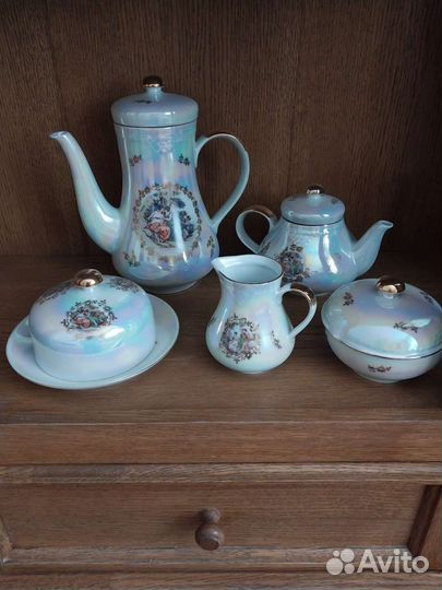 Чайно кофейный сервиз гдр, новый