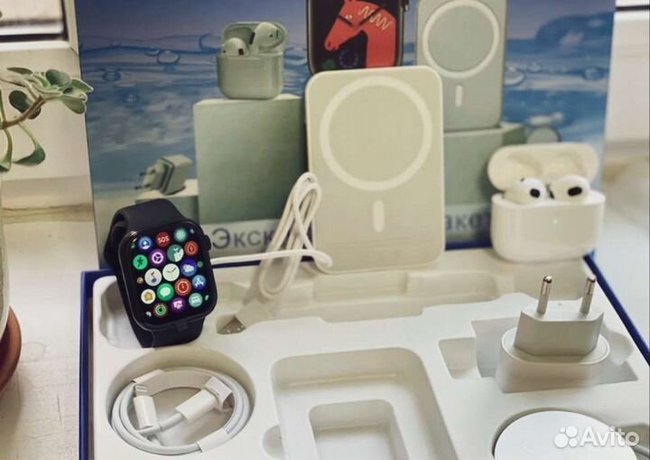 Набор 6в1 Apple Watch Airpods