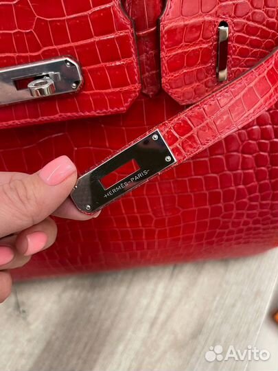 Сумка hermes birkin 30 crocodile PHW