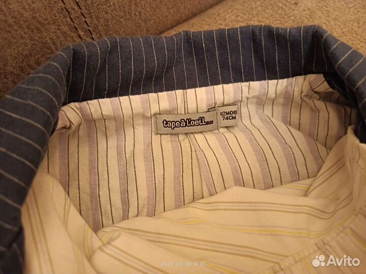 Костюм с рубашкой на 1 годик мальчику 74/80 рост