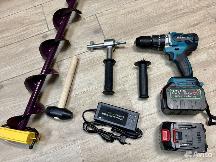 Шуруповерт ледобур Heinhelper + шнек Неро 110