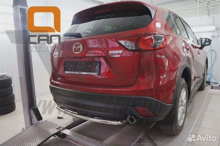 Защита заднего бампера труба Mazda CX-5 2011-2015