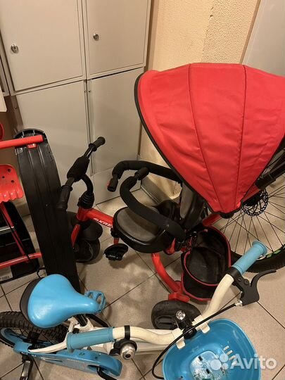 Трехколесный велосипед коляска прогулчная