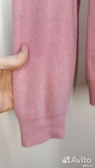 Кашемировый свитер 42 розовый шерсть кашемир