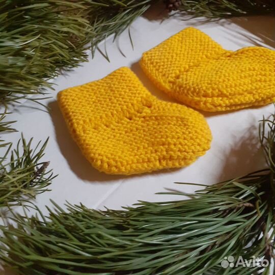 Пинетки вязаные детские носки