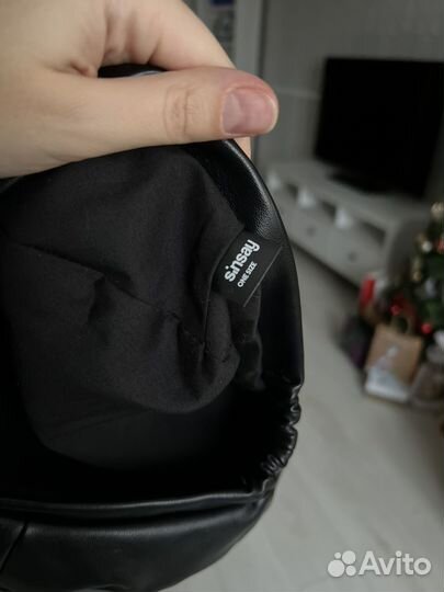 Берет женский кожаный