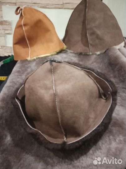 Шапка для бани из овчины