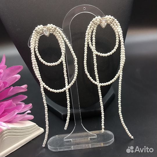 Серьги из жемчуга Майорка в стиле Кучинелли