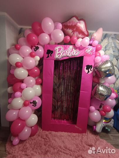 Коробка Барби фотозона