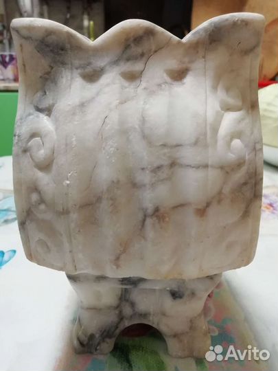 Светильник из мрамора Домик СССР