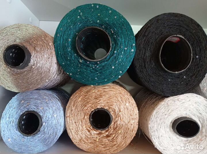 Пряжа пайетки бобинная