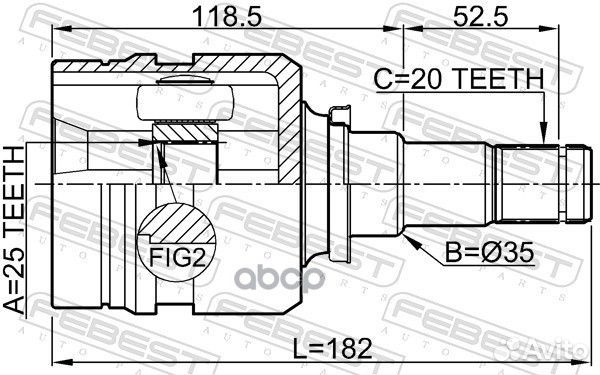 Шрус 0111-NZE140 0111-NZE140 Febest