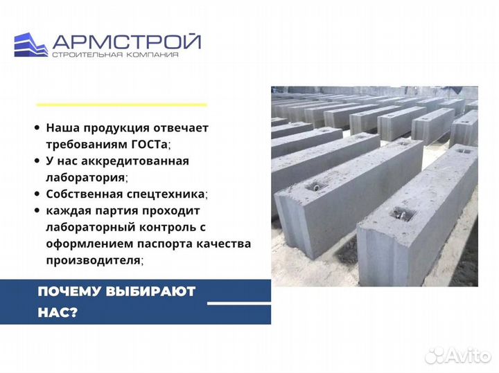 Дорожные плиты и фундаментные блоки