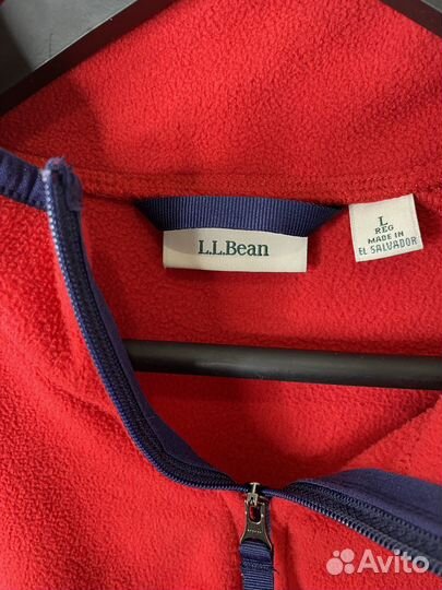 LL bean 1/3 ZIP fleece RED