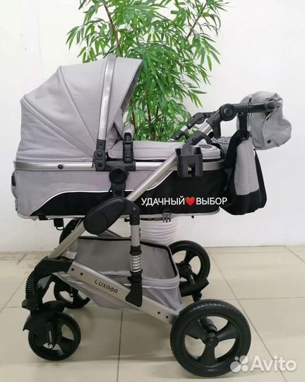 Новая коляска Luxmom 558 3в1 NEW (графит)
