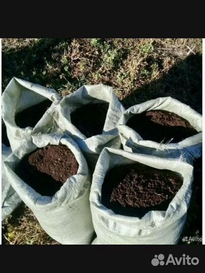Чернозем в мешках конский навоз