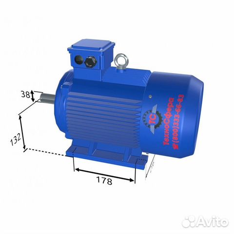 Электродвигатель аир 132М4 (11кВт/1500об.мин)