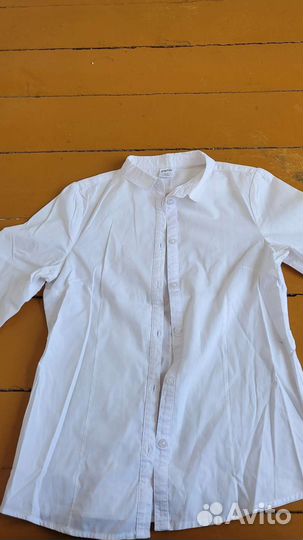 3 рубашки,2 блуз., купальник, р. 152, Цена за все