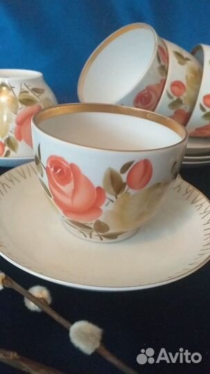 Чайный сервиз лфз Букет чайных роз 6/16