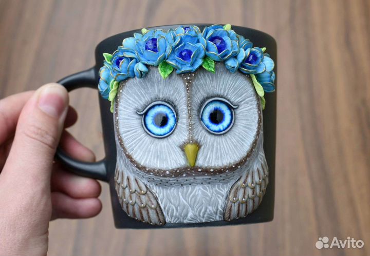 Кружка с декором Кружка с совой Подарок